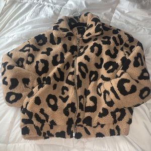 Forever 21 Oversized Cheetah Jacket